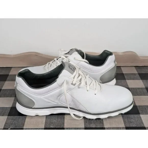 FootJoy Pro SL SoftSpike Golf Shoes White/Gray Men's Size 11 - Picture 6 of 13